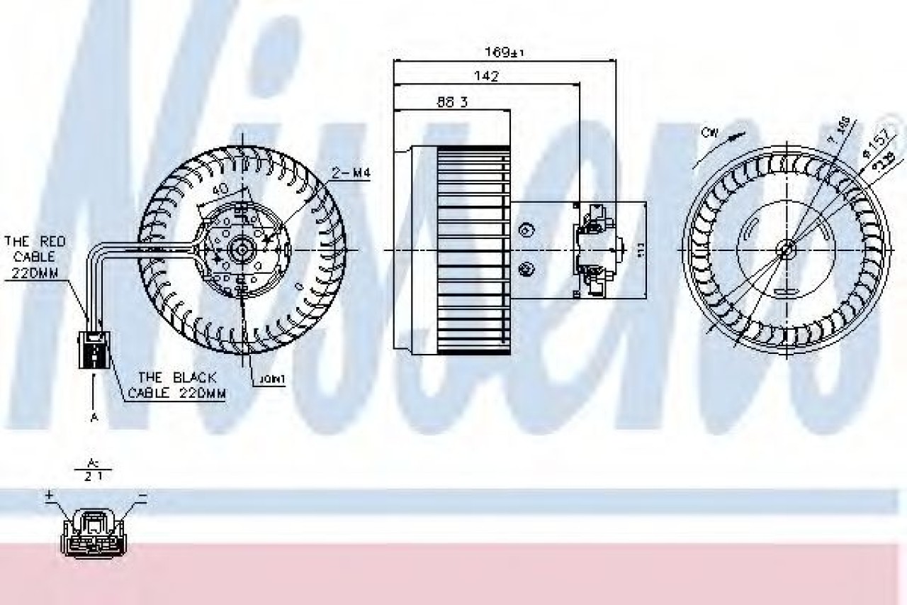 Ventilator, habitaclu VOLVO XC90 I (2002 - 2016) NISSENS 87036 piesa NOUA