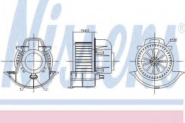 Ventilator, habitaclu VW AMAROK (2H, S1B) (2010 - 2016) NISSENS 87076 piesa NOUA