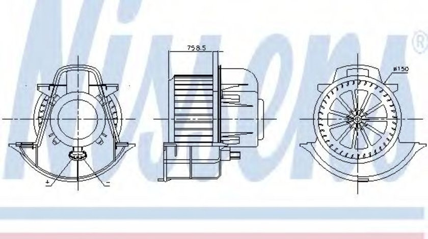 Ventilator, habitaclu VW AMAROK (2H, S1B) (2010 - 2016) NISSENS 87076 piesa NOUA