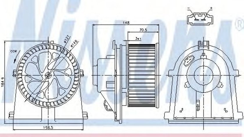 Ventilator, habitaclu VW GOLF IV Variant (1J5) (1999 - 2006) NISSENS 87022 piesa NOUA