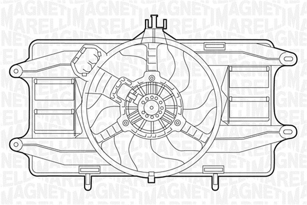 Ventilator, radiator (069422024010 MAGNETI MARELLI) FIAT