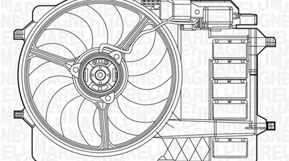 Ventilator, radiator (069422279010 MAGNETI MARELLI) MINI