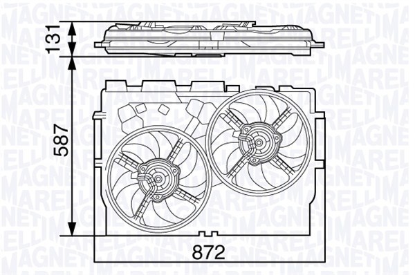 Ventilator, radiator (069422582010 MAGNETI MARELLI) FIAT