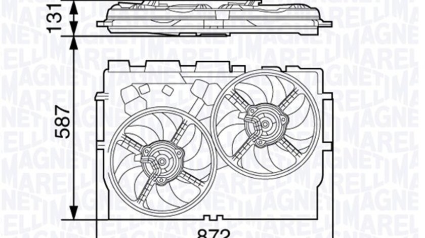 Ventilator, radiator (069422582010 MAGNETI MARELLI) FIAT