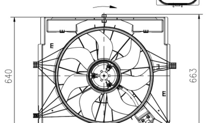 Ventilator, radiator (47920 NRF) MERCEDES-BENZ
