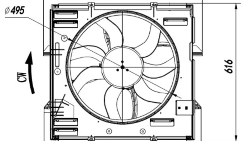 Ventilator, radiator (47921 NRF) VW