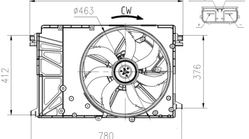 Ventilator, radiator (47932 NRF) LEXUS,TOYOTA