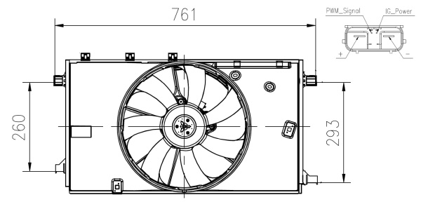 Ventilator, radiator (47933 NRF) TOYOTA