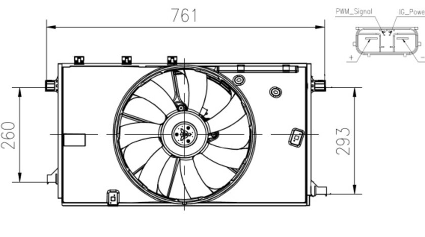 Ventilator, radiator (47933 NRF) TOYOTA