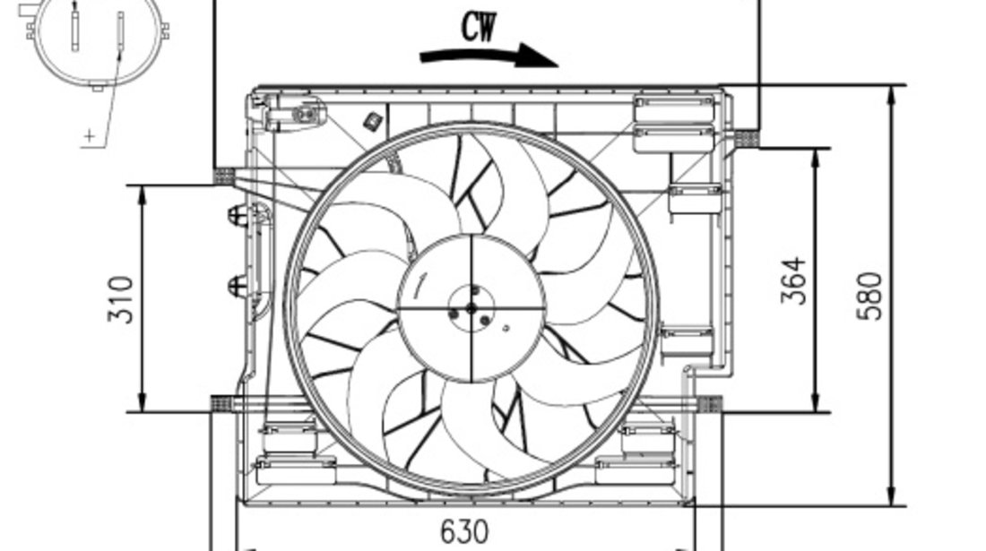 Ventilator, radiator (47967 NRF) VOLVO