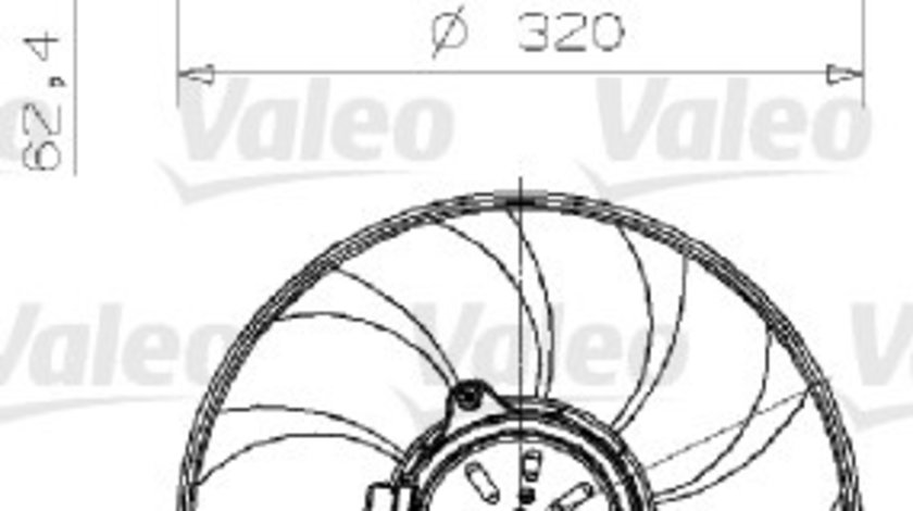 Ventilator, radiator (696001 VALEO) HOLDEN,OPEL,VAUXHALL