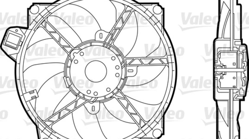 Ventilator, radiator (696376 VALEO) RENAULT