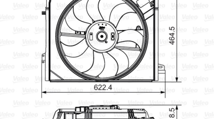 Ventilator, radiator (696882 VALEO) RENAULT