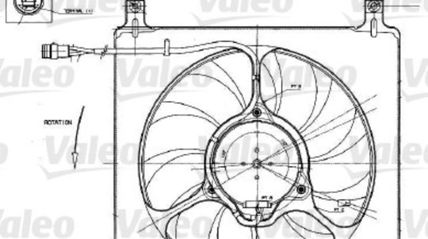 Ventilator, radiator (698552 VALEO) OPEL,VAUXHALL