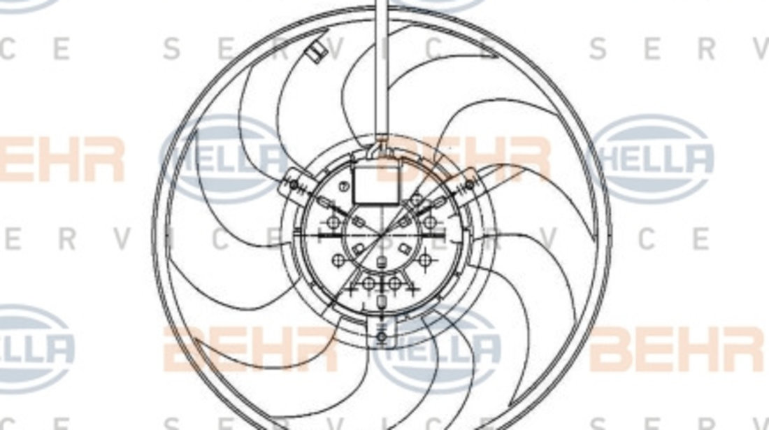 Ventilator, radiator (8EW009159021 HELLA) MERCEDES-BENZ