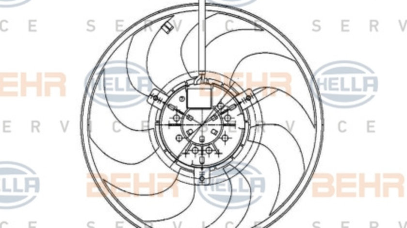 Ventilator, radiator (8EW009159021 HELLA) MERCEDES-BENZ