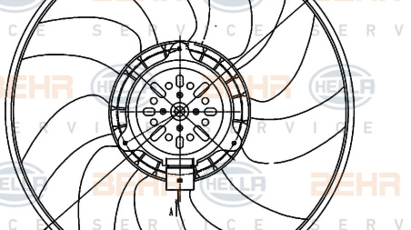 Ventilator, radiator (8EW351000474 HELLA) AUDI