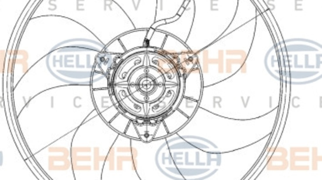 Ventilator, radiator (8EW351039701 HELLA) HOLDEN,OPEL,VAUXHALL