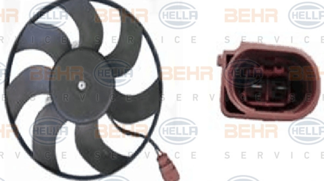 Ventilator, radiator (8EW351040414 HELLA) AUDI,SEAT,SKODA,VW