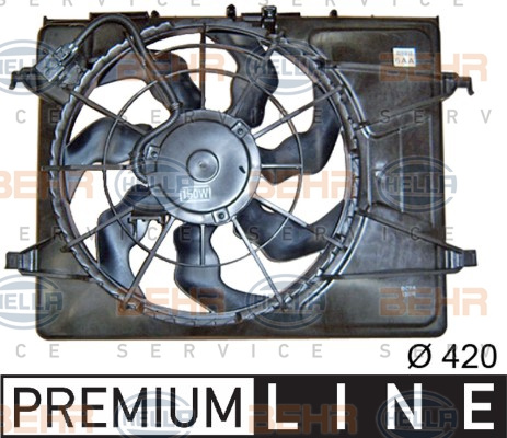 Ventilator, radiator (8EW351042761 HELLA) KIA