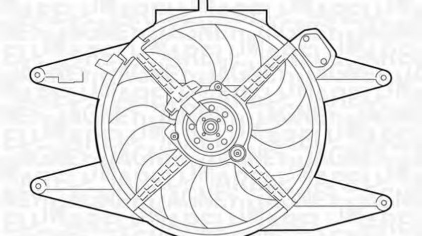 Ventilator, radiator ALFA ROMEO 147 (937) (2000 - 2010) MAGNETI MARELLI 069422041010 piesa NOUA