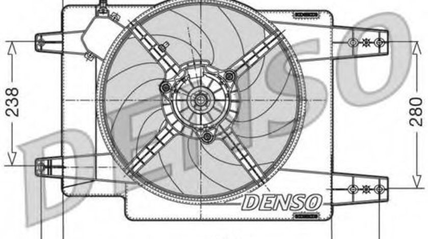 Ventilator, radiator ALFA ROMEO 156 (932) (1997 - 2005) DENSO DER01011 piesa NOUA