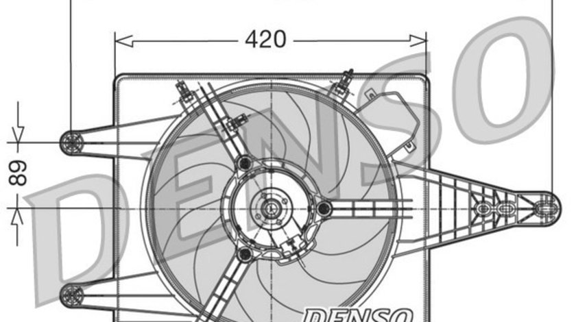 Ventilator, radiator ALFA ROMEO 156 (932_) DENSO DER01010
