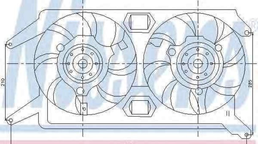 Ventilator, radiator ALFA ROMEO 156 Sportwagon (932) NISSENS 85109