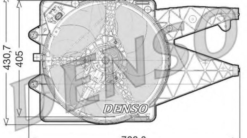 Ventilator, radiator ALFA ROMEO MITO (955) (2008 - 2016) DENSO DER01020 piesa NOUA