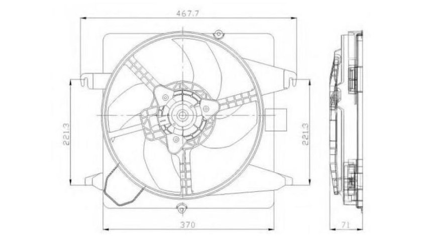 Ventilator radiator apa Ford KA (RB_) 1996-2008 #2 1028684