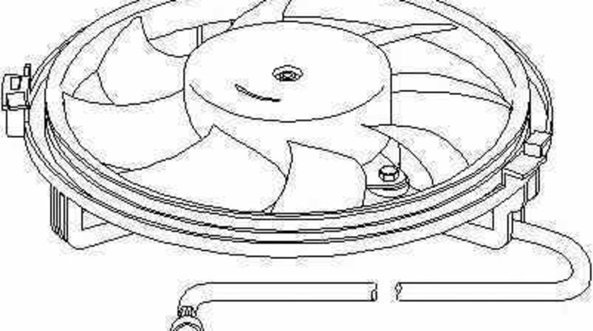 Ventilator radiator AUDI A4 8D2 B5 TOPRAN 107 722