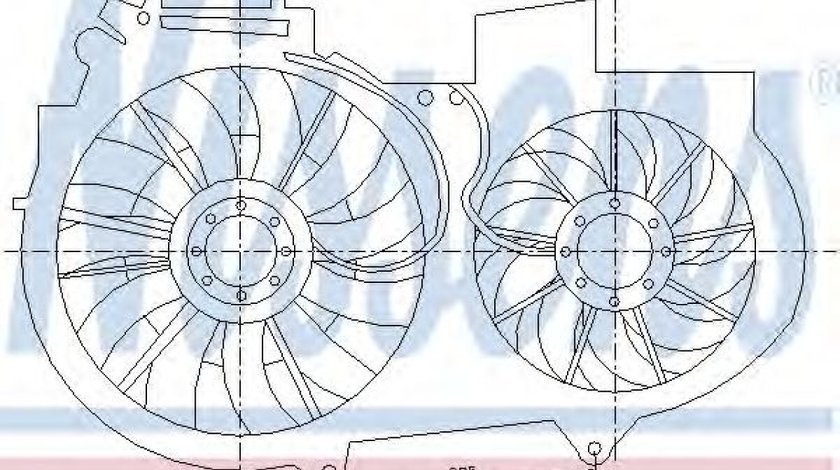 Ventilator, radiator AUDI A4 (8E2, B6) (2000 - 2004) NISSENS 85247 piesa NOUA