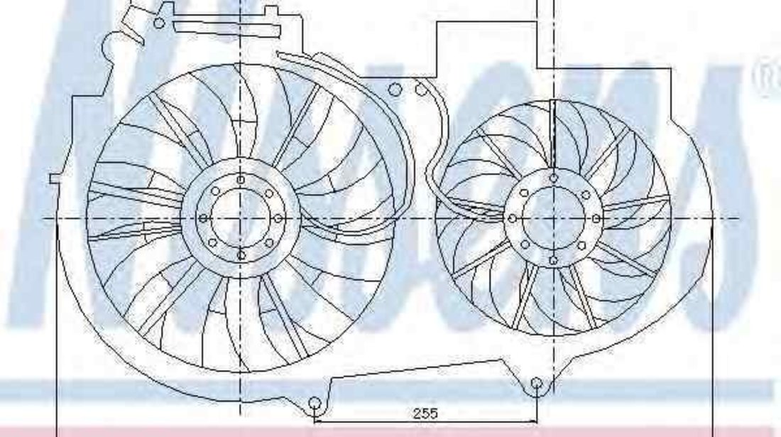 Ventilator, radiator AUDI A4 Cabriolet (8H7, B6, 8HE, B7) NISSENS 85246