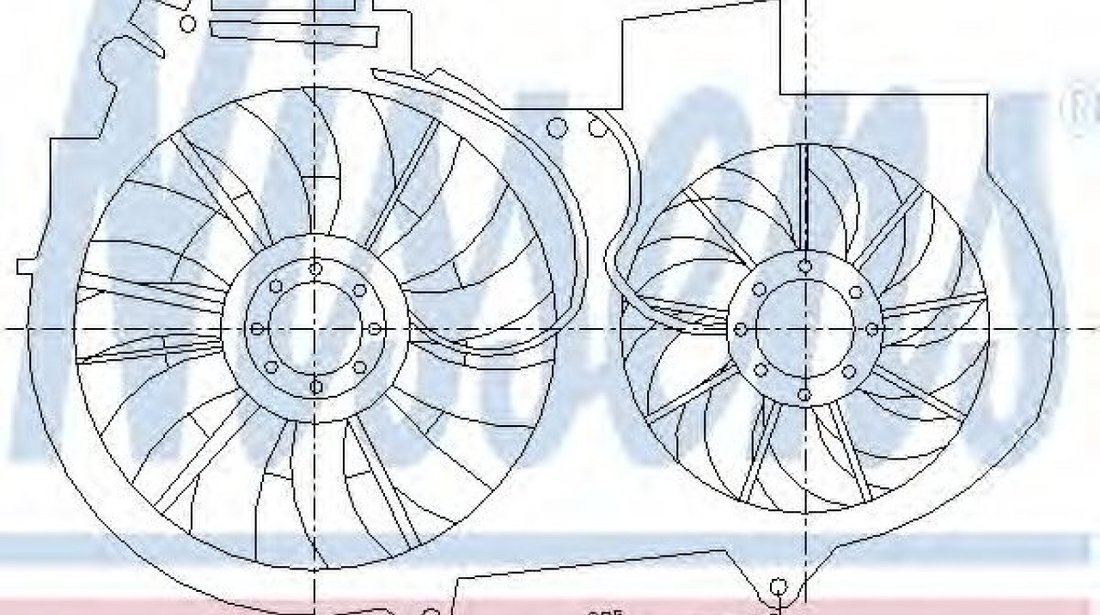 Ventilator, radiator AUDI A4 Cabriolet (8H7, B6, 8HE, B7) (2002 - 2009) NISSENS 85247 piesa NOUA