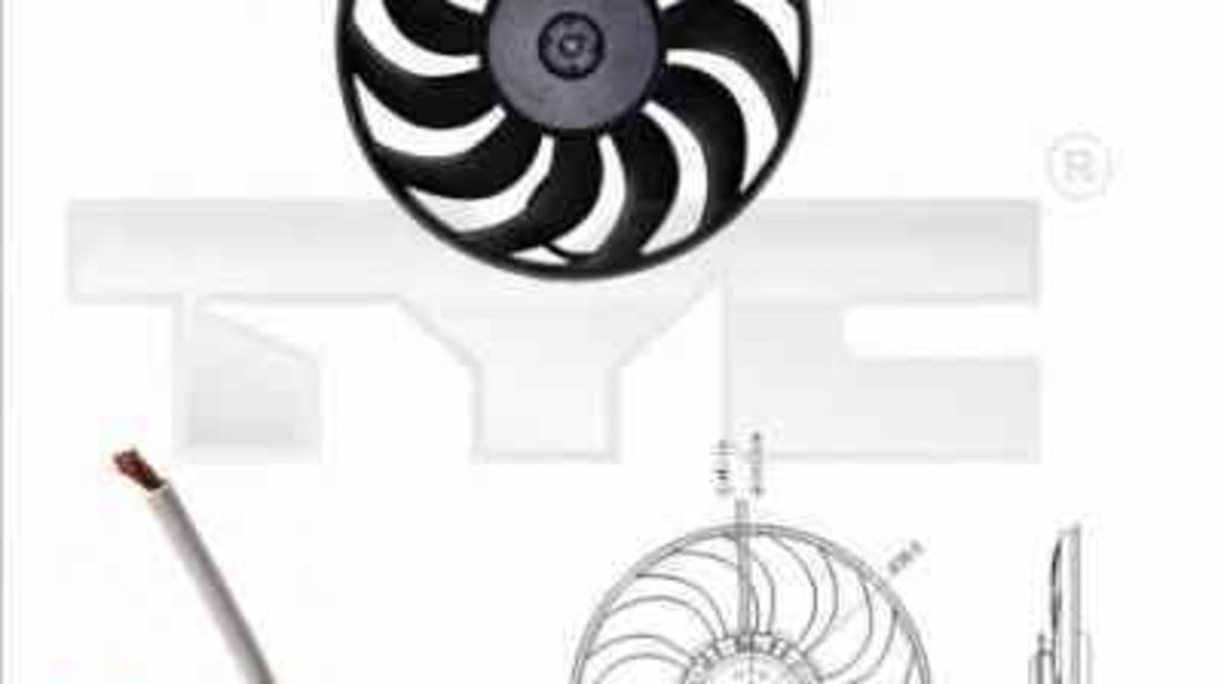 Ventilator radiator AUDI A4 Cabriolet 8H7 B6 8HE B7 TYC 802-0051