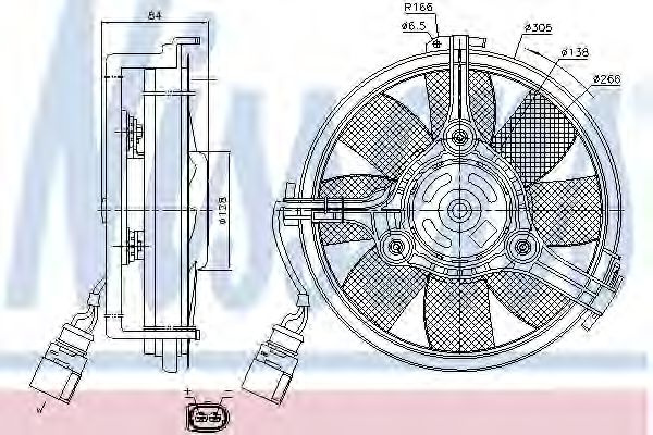 Ventilator, radiator AUDI A5 (8T3) (2007 - 2016) NISSENS 85639 piesa NOUA