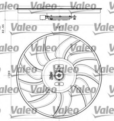 Ventilator, radiator AUDI A5 (8T3) (2007 - 2016) VALEO 696350 piesa NOUA