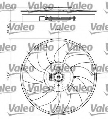 Ventilator, radiator AUDI A5 (8T3) (2007 - 2016) VALEO 696349 piesa NOUA