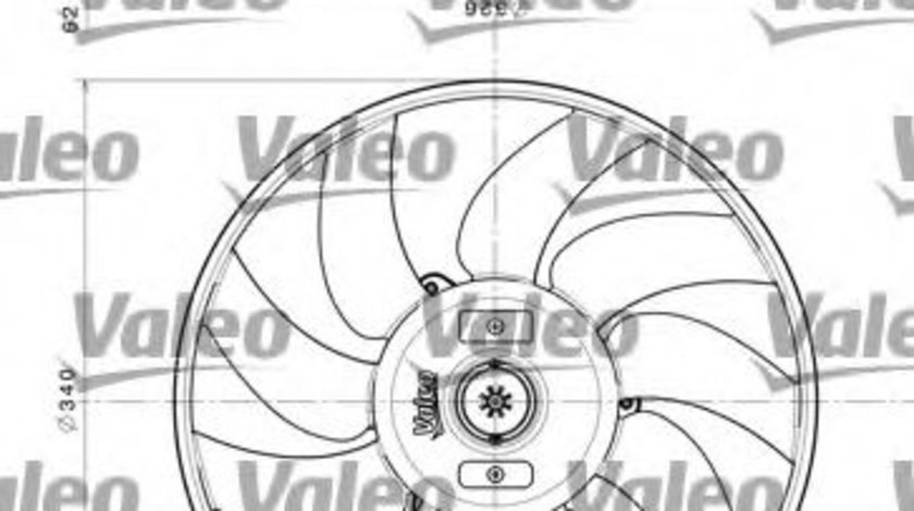 Ventilator, radiator AUDI A5 (8T3) (2007 - 2016) VALEO 696349 piesa NOUA