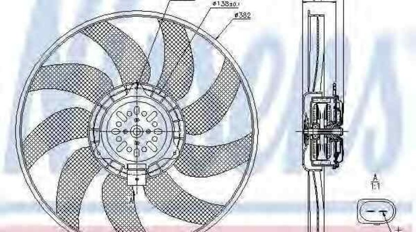 Ventilator, radiator AUDI A5 Sportback (8TA) NISSENS 85728