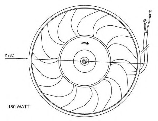 Ventilator, radiator AUDI A6 Avant (4A, C4) (1994 - 1997) NRF 47071 piesa NOUA