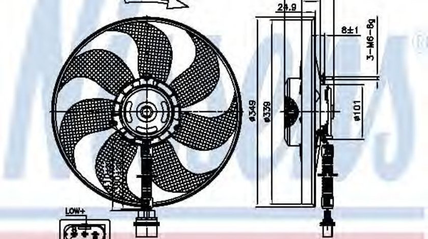 Ventilator, radiator AUDI TT (8N3) (1998 - 2006) NISSENS 85544 piesa NOUA