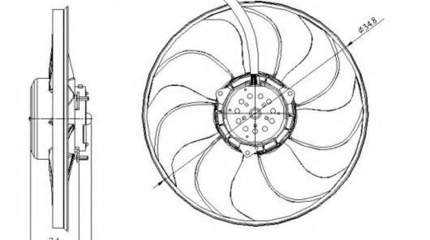Ventilator, radiator AUDI TT (8N3) (1998 - 2006) NRF 47393 piesa NOUA