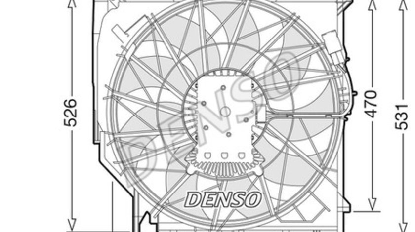 Ventilator, radiator BMW 1 (E87) DENSO DER05008