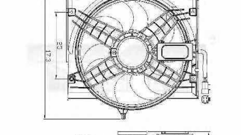 Ventilator, radiator BMW 3 Cabriolet (E46) TYC 803-0011