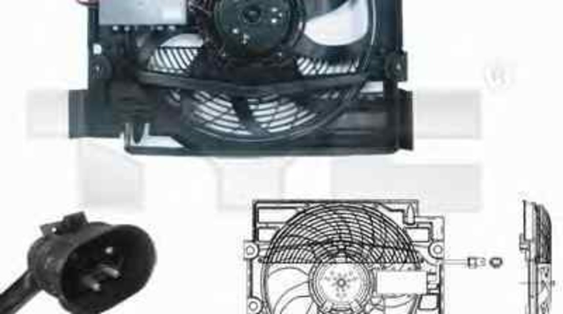 Ventilator radiator BMW 5 E39 TYC 803-0008