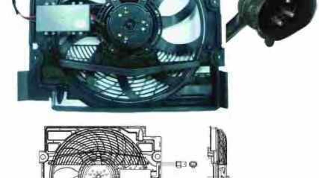 Ventilator radiator BMW 5 Touring E39 NRF 47211