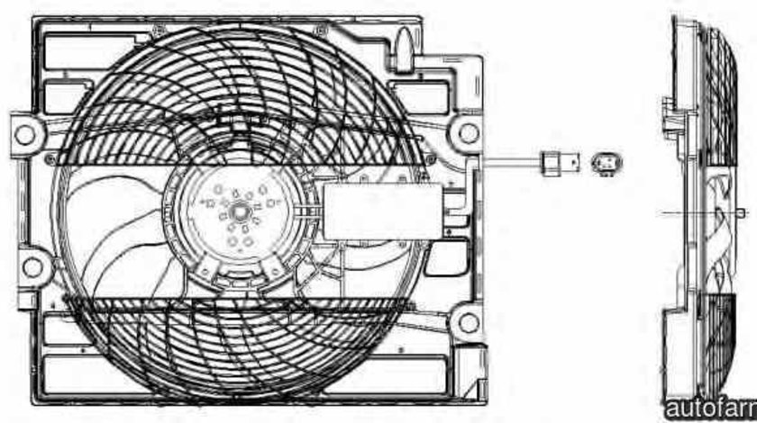 Ventilator radiator BMW 5 Touring E39 NRF 47211