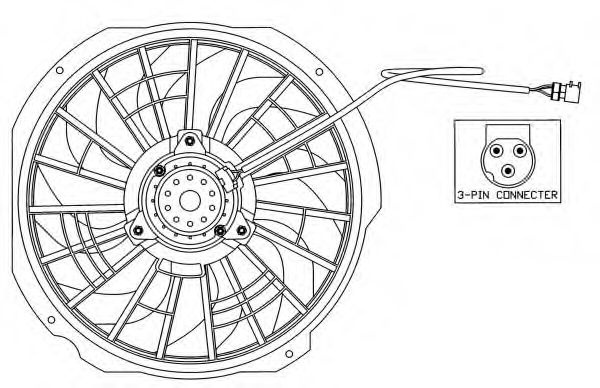 Ventilator, radiator BMW Seria 3 Compact (E36) (1994 - 2000) NRF 47025 piesa NOUA