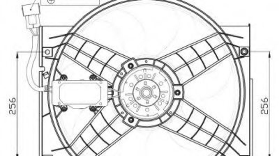 Ventilator, radiator BMW Seria 3 Compact (E46) (2001 - 2005) NRF 47442 piesa NOUA